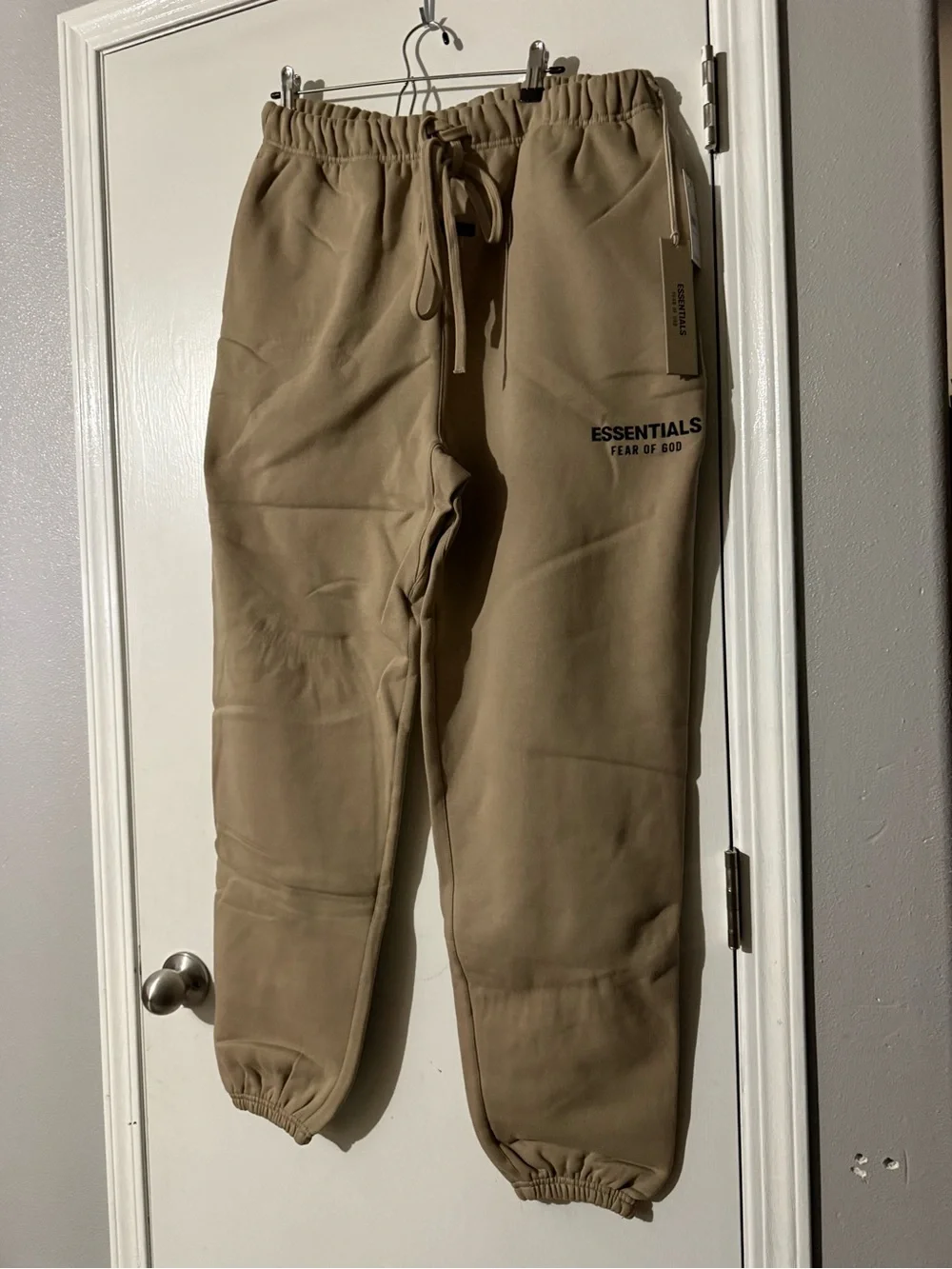 Fear of God ESSENTIALS mens Tan Joggers size L